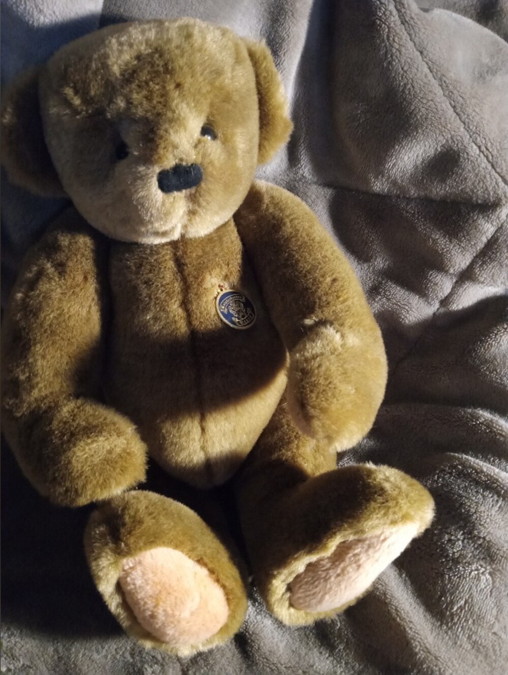 KNICKERBOCKER JOINTED BEAR BUZZ  NEW GENERATION 13" BROWN HEART TAG VINTAGE